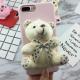 Soft TPU 3D Cartoon Bear Doll Stand Back Cover Cell Phone Case For iPhone 7 6s Plus