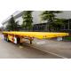 20ft 40ft Container Carrier Flatbed Semi Trailer 50 Tons 3 Axle