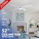 230V Plywood Blade LED Ceiling Fan With 6 Speeds Remote Control