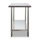 Dry Store Stainless Steel Workbench With Shelves / Undershe Commercial Work Table