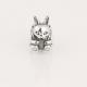 S925 Sterling Silver Screw Easter Bunny Animal Charm Beads Fits European Pandora