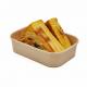 16oz Rectangular Paper Take Out Boxes Bamboo Fiber PE Lined Microwavable