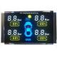 High Contrast  Lcd Touch Screen VA Black 7 Segment For Car 12 O ' Clock Direction