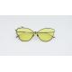 Fashion Cateye Sunglasses metal rims One Piece Style Shades Colorful lens UV 400