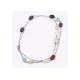 27 Inch Rolo Chain Gemstone Beaded Necklaces Agate Drop Shape Necklace