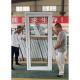 Windproof Double Hinged Glass Entry Doors PVC Impact Resistant ODM