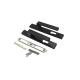 Aluminum Alloy Matte Black Door Lever Handle Double Sides Customized Color