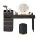 Bedroom Dressing Table Modern Dresser Desk with LED Mirror and MDF Panel Drawers