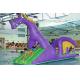 Creative Purple Dragon Water Obstacle Slide For Swimming Pool Games