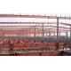 Red Construction Steel Structure ,High Rise Garage Frame for Industrial Building