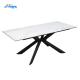 DT-1006 1800mm Contemporary Ceramic Dining Tables High Wear Resistance With Metal Base