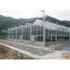 4m Section Width Garden Greenhouse , Ecological Greenhouse With Cooling Pad Fan System