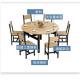 Stylish Dining Room Furniture Round Dining Table Set with 8 Chairs and Epoxy Finish