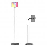 177cm Tablet Floor Gooseneck Mobile Phone Holder With Three Section Adjustable Tube