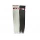 Black Or White Long Indian Human Hair Extensions / Sleek Hair Weaving
