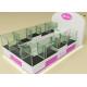 Fully Lockable Wood Glass Jewelry Showcase Kiosk , Retail Commercial Display Cases