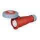 Red Industrial 3 Phase Power Socket Connector High Weather Protection