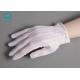 PU Palm Stripe ESD Safe Gloves Polyester For Clean Room