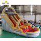 Summer Party Inflatable Water Slide Grayish Yellow Inflatable Wet Slide With Splash