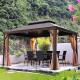 High quality garden modern luxury with net cover outdoor gazebo hard top factory