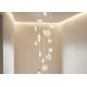 Height 2m Postmodern Rotating Stair 265V Crystal Glass Ceiling Lights