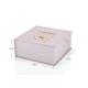 Fancy Cloth White Color Cardboard Gift Packing Box Magnetic Closure With Lid