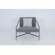 Vintage Hospitality Dining Chairs Wood Upholstery Gray Arm Chair