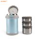 Double-Layer Stainless Steel Vacuum Food Container Jar With Three Independent