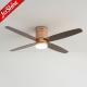 Modern Decorative Led Ceiling Fan With Remote Control Flush Mounted