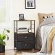 Nightstand with 2 Fabric Drawer for Bedroom, Functional Side Table for Sale,