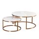 Modern Design Metal Base Marble Coffee Table Set