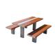 Customized Wood Dining Table Bench Set For Garden Courtyard Restaurant