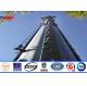 Square 160 ft Lattice Transmission Tower Steel Structure With Single Platform