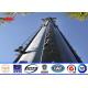 Square 160 ft Lattice Transmission Tower Steel Structure With Single Platform