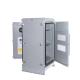 Grey Air Conditioning Outdoor Network Cabinet Outdoor Network Rack Galvanized Steel For Equipment Running Smoothly