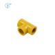 Heating System PPR Pipe Fittings Yellow Elbow Socket Tee