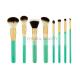 Exquisite Synthetic Makeup Brushes Green Wooden Handle Foundation Face Brush