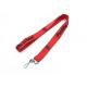 Promotional Specialized Imprint Polyester Lanyards Red Color Silkscreen Printing