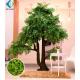 Wood Fiberglass Trunk Artificial Ginkgo Tree 3.5m Height Convenient Clean