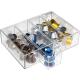 Deluxe Clear Acrylic 4 Compartment Hinge Lid Nespresso Capsule Holder or Tea Bag Organizer Storage Box