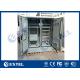 Two Compartments Outdoor Telecom Cabinet Floor Mounting AC 220V Cooling System
