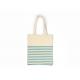 Lightweight Canvas Tote Bags , Striped Canvas Single Shoulder Bag Small Size