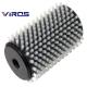 Rotating Industrial Nylon Roller Brush Copper Wire For Ski Polishing Waxing Conveyor Cleaning