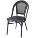Light Weight Black Textilene Aluminum Bistro Dining Chairs