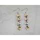 Lanciashow  925 Sterling Silver Dangle Earrings Gold Layered Fashion Jewellery