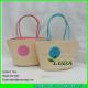LUDA wheat straw woven straw bags embroidery dots funky beach bags