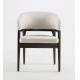 Solid beech wood white luxury Fabric Living Room commercial grade Leisure dining Chair