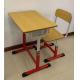 Ergonomic School Desk And Chair 650*450MM Wood Table Top Adjustable Steel Tube