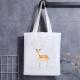 Custom Printed Shopping Christmas Gift Cartoon Ladies Canvas Carrier Bags Cotton Logo