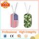 High quality anodized aluminum country flag metal tag dog